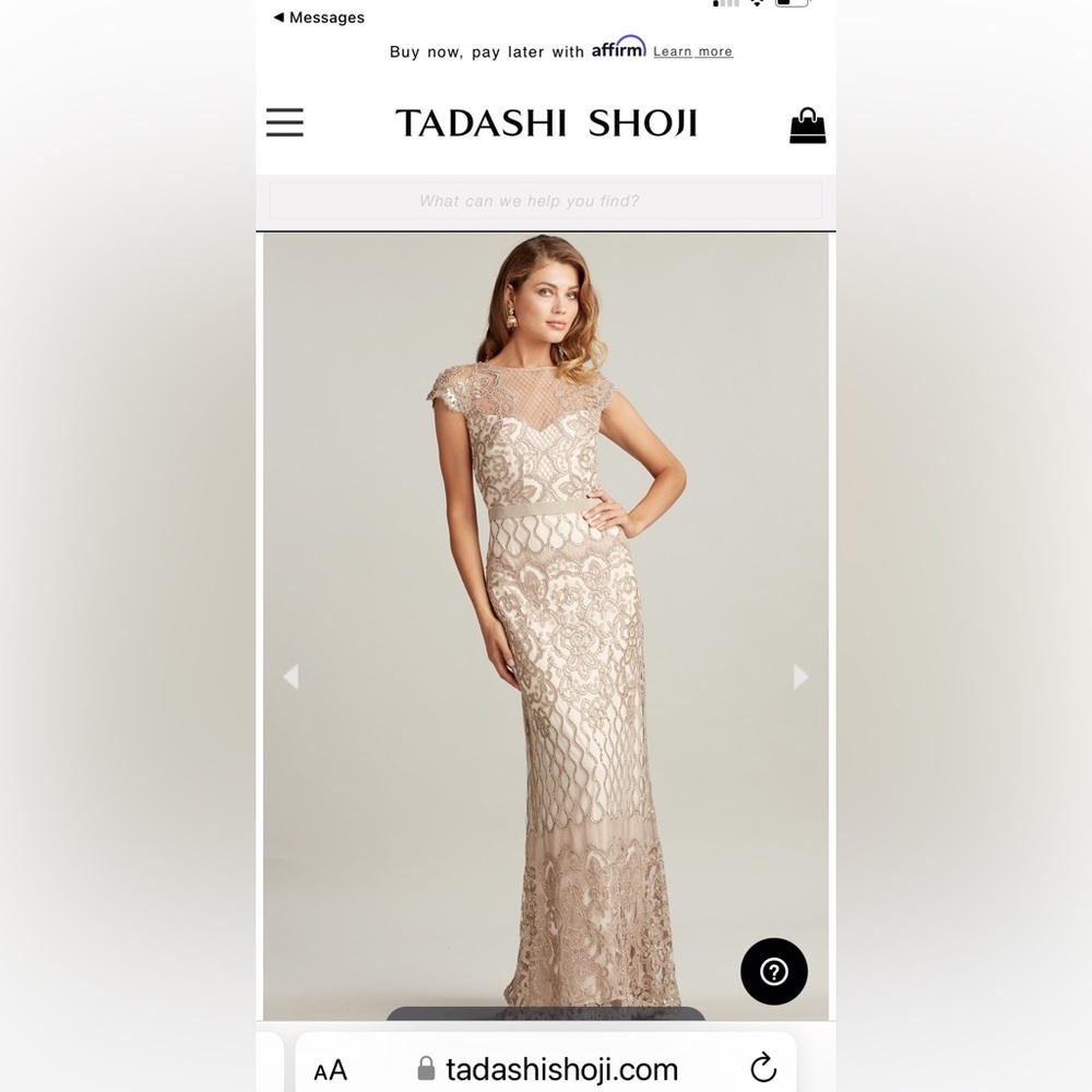 Tadashi Shoji Gold Gown